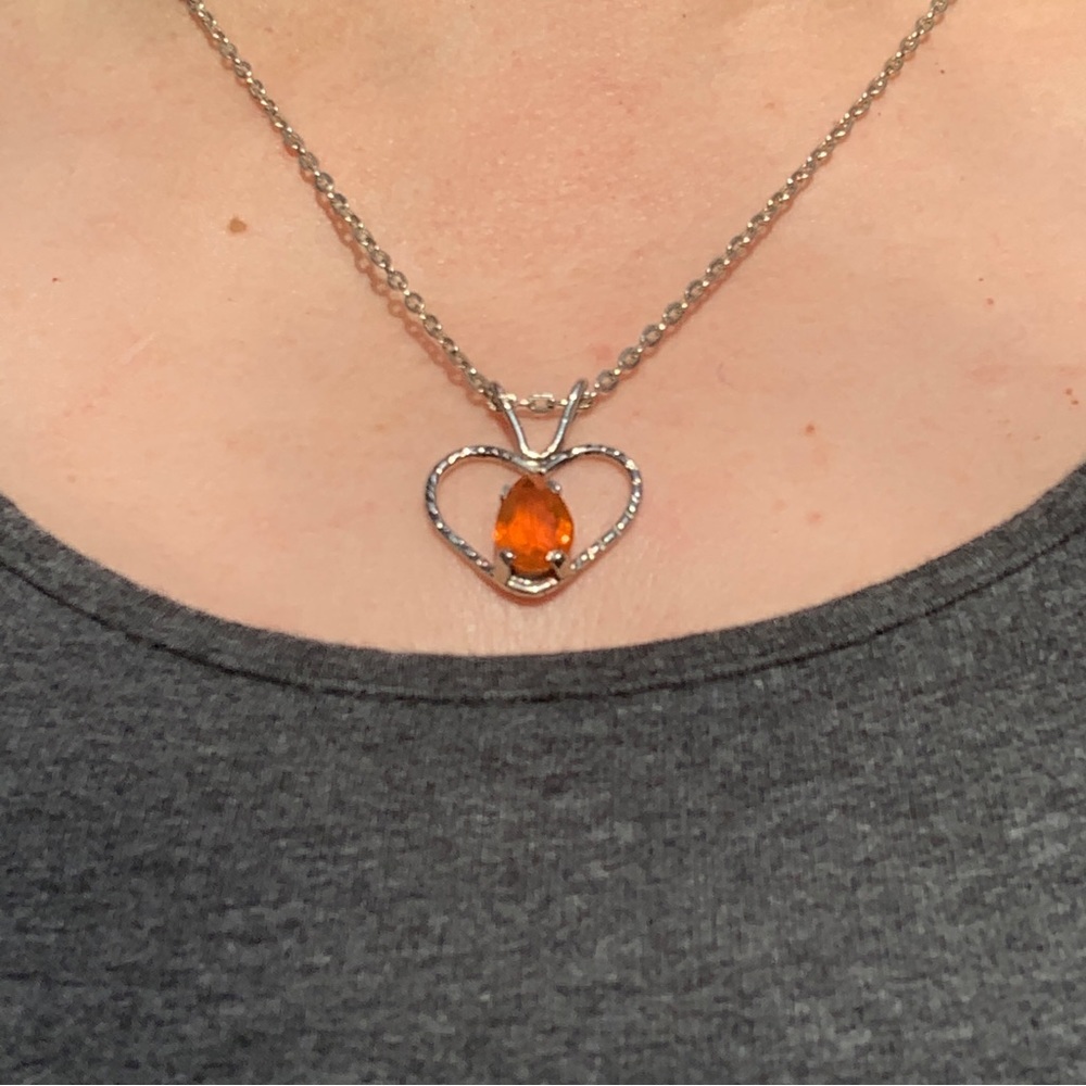 12.4ct Natural Facetted Opal .925 Sterling Silver Pendant - Picture 5 of 17